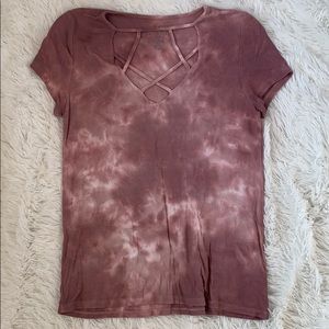 Tie dye vneck